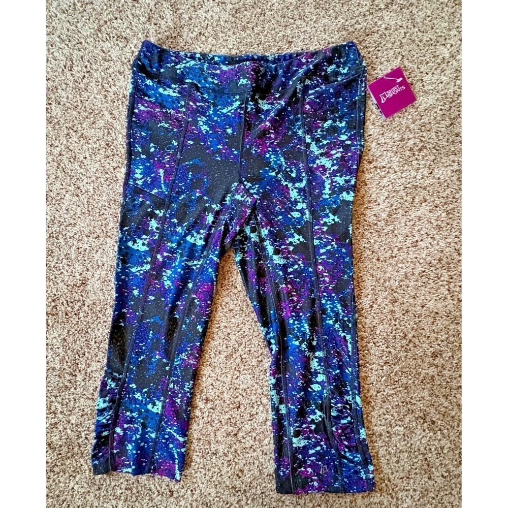 NWT Skirt Sports Liberator Capri 1X Odyssey Print Stretch Drawstring Activewear